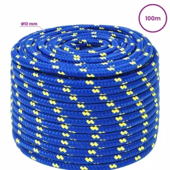 vidaXL Multifunctioneel gebruikstouw 12 mm 100 m Blauw PP