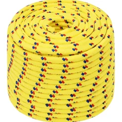 vidaXL Multifunctioneel gebruikstouw 12 mm 50 m Geel PP