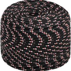 vidaXL Multifunctioneel gebruikstouw 10 mm 500 m Zwart en Rood PP