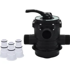 vidaXL Multipoortventiel voor zandfilter 6-weg 1,5" ABS