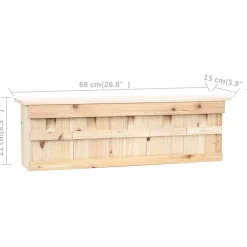 vidaXL Mussenhuis met 5 kamers 68x15x21 cm vurenhout
