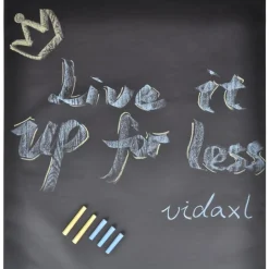 vidaXL Muursticker krijtbord 2 rollen met krijtjes 0,45x2 m