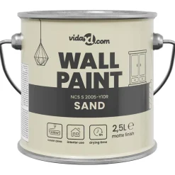 vidaXL Muurverf Bruin 2,5 L Wandprint