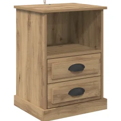 vidaXL Nachtkastje Artisan Eiken 36 x 43 x 60 cm Bewerkt hout