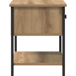 vidaXL Nachtkastje Artisan Eiken 34 x 35,5 x 45 cm Bewerkt hout