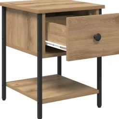 vidaXL Nachtkastje Artisan Eiken 34 x 35,5 x 45 cm Bewerkt hout