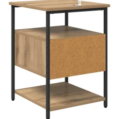 vidaXL Nachtkastje Artisan Eiken 40 x 42 x 56 cm Bewerkt hout