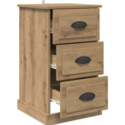 vidaXL Nachtkastje Artisan Eiken 39 x 39 x 67,5 cm Bewerkt hout