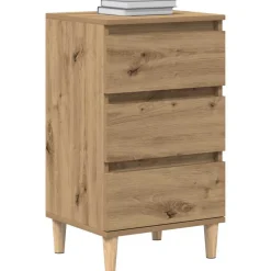 vidaXL Nachtkastje Artisan Eiken 40 x 35 x 70 cm Bewerkt hout