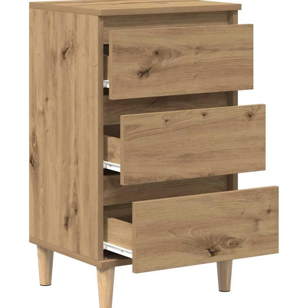 vidaXL Nachtkastje Artisan Eiken 40 x 35 x 70 cm Bewerkt hout