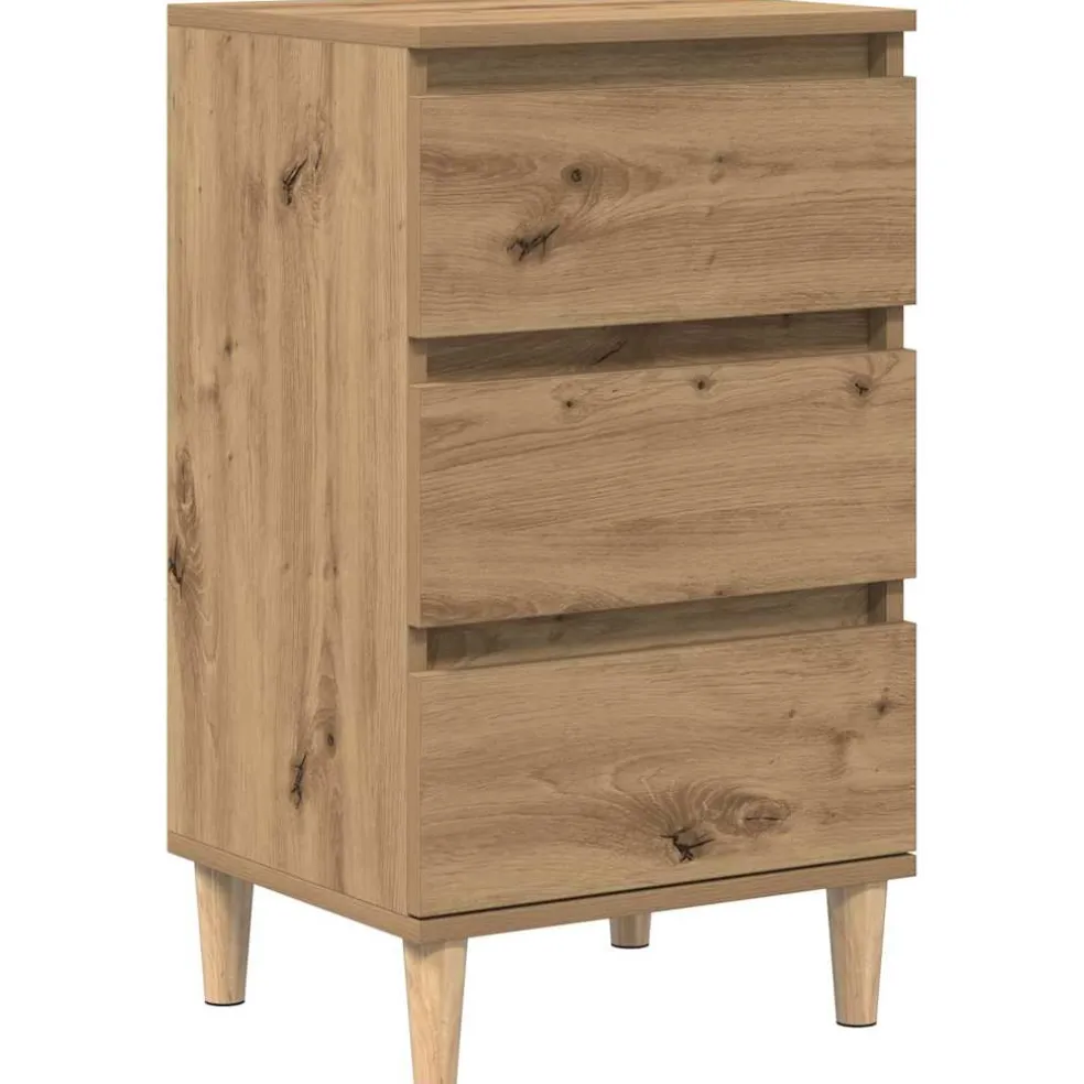 vidaXL Nachtkastje Artisan Eiken 40 x 35 x 70 cm Bewerkt hout