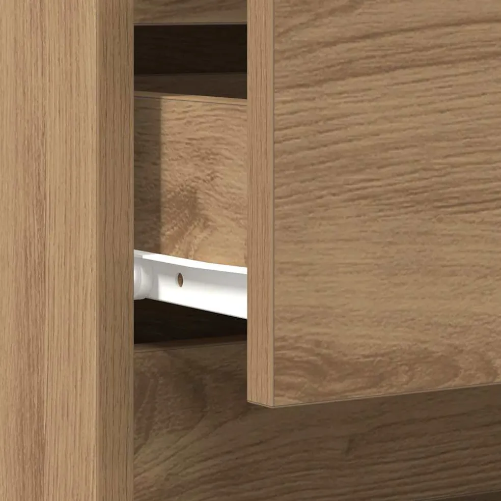 vidaXL Nachtkastje Artisan Eiken 40 x 35 x 70 cm Bewerkt hout