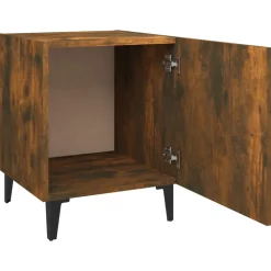 vidaXL Nachtkastje bewerkt hout gerookt eikenkleurig