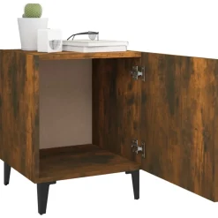 vidaXL Nachtkastje bewerkt hout gerookt eikenkleurig