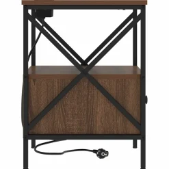 vidaXL Nachtkastje Bruin Eiken 41,5 x 40,5 x 55 cm Bewerkt hout