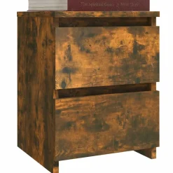 vidaXL Nachtkastje Gerookt Eiken 30x30x40 cm Engineered Wood