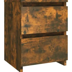 vidaXL Nachtkastje Gerookt Eiken 30x30x40 cm Engineered Wood