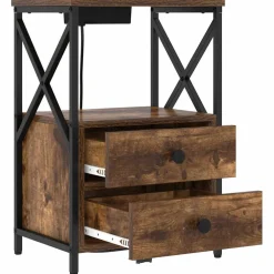 vidaXL Nachtkastje Gerookt eiken 40 x 31 x 60 cm Bewerkt hout