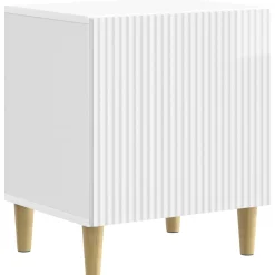 vidaXL Nachtkastje Hoogglans Wit 43 x 34,5 x 50 cm Bewerkt hout