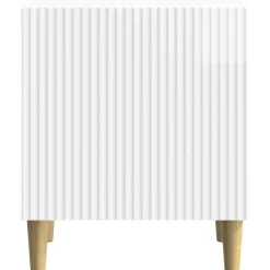 vidaXL Nachtkastje Hoogglans Wit 43 x 34,5 x 50 cm Bewerkt hout
