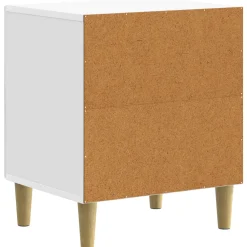 vidaXL Nachtkastje Hoogglans Wit 43 x 34,5 x 50 cm Bewerkt hout