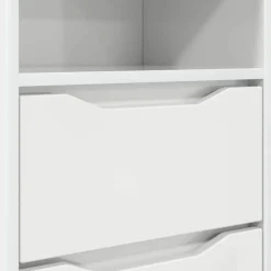 vidaXL Nachtkastje Hoogglans Wit 40 x 30 x 67 cm Bewerkt hout