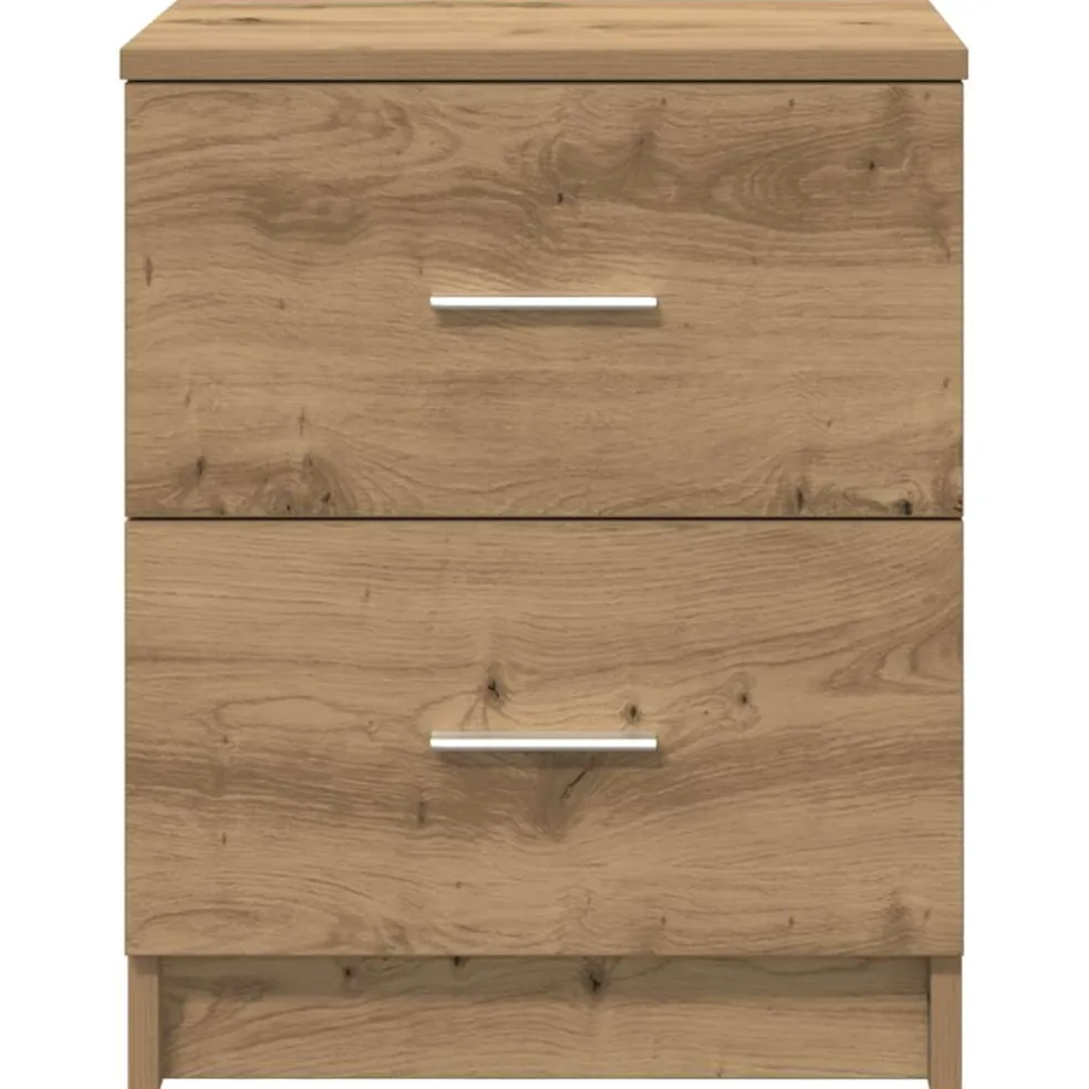 vidaXL Nachtkastje met 3 lades 39x35x65 cm zwart