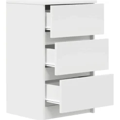 vidaXL Nachtkastje met 2 lades 40x36,5x62 cm wit