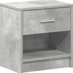 vidaXL Nachtkastje met lade 39x28x41 cm betongrijs