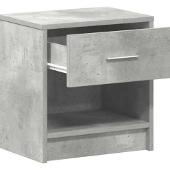 vidaXL Nachtkastje met lade 39x28x41 cm betongrijs