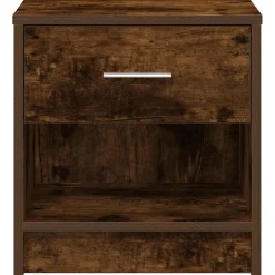 vidaXL Nachtkastje met lade 39x28x41 cm gerookt eikenkleurig