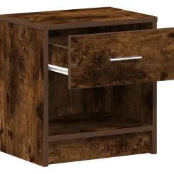 vidaXL Nachtkastje met lade 39x28x41 cm gerookt eikenkleurig