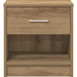 vidaXL Nachtkastje met lade 39x28x41 cm artisanaal eikenkleurig