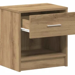 vidaXL Nachtkastje met lade 39x28x41 cm artisanaal eikenkleurig