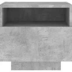 vidaXL Nachtkastje met LED-verlichting 40x39x37 cm betongrijs