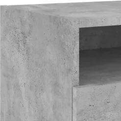 vidaXL Nachtkastje met LED-verlichting 40x39x37 cm betongrijs