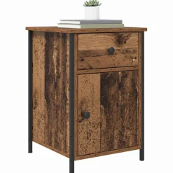 vidaXL Nachtkastje Oudhout 40 x 42 x 60 cm Bewerkt hout