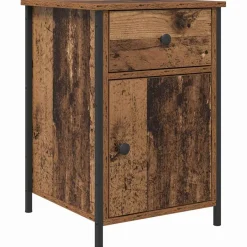vidaXL Nachtkastje Oudhout 40 x 42 x 60 cm Bewerkt hout