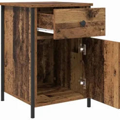 vidaXL Nachtkastje Oudhout 40 x 42 x 60 cm Bewerkt hout