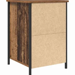 vidaXL Nachtkastje Oudhout 40 x 42 x 60 cm Bewerkt hout