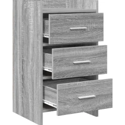 vidaXL Nachtkastjes Grijs Sonoma 40 x 36 x 70 cm Bewerkt hout