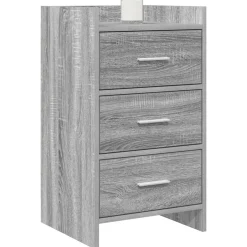 vidaXL Nachtkastjes Grijs Sonoma 40 x 36 x 70 cm Bewerkt hout