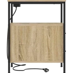 vidaXL Nachtkastje Sonoma Eiken 30 x 48 x 61 cm Bewerkt hout