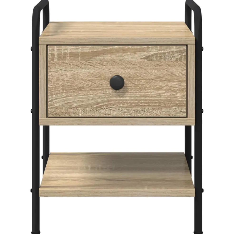 vidaXL Nachtkastje Sonoma Eiken Bewerkt hout