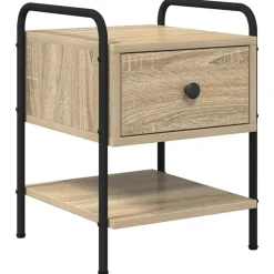 vidaXL Nachtkastje Sonoma Eiken Bewerkt hout