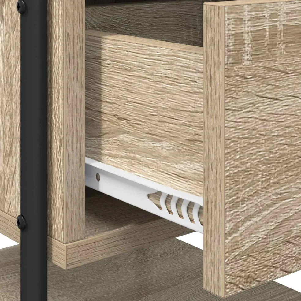 vidaXL Nachtkastje Sonoma Eiken Bewerkt hout