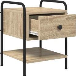 vidaXL Nachtkastje Sonoma Eiken Bewerkt hout