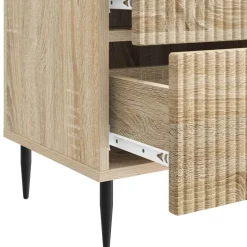 vidaXL Nachtkastje Sonoma Eiken 43 x 34,5 x 47,5 cm Bewerkt hout