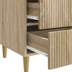 vidaXL Nachtkastje Sonoma Eiken 43 x 41 x 66,5 cm Bewerkt hout