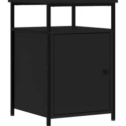 vidaXL Nachtkastjes 2 st 40x42x60 cm bewerkt hout zwart